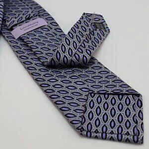 Extra Long Lanae Joy Silk Tie - Exclusive Private Label - Silver Lavender